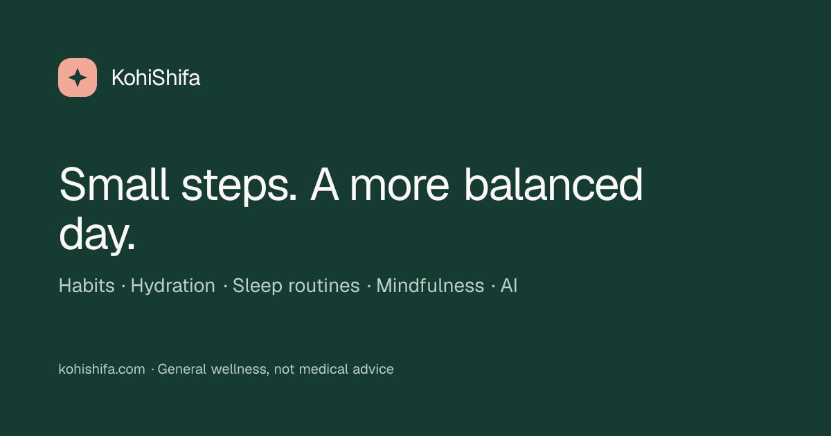 KohiShifa — AI Wellness SaaS